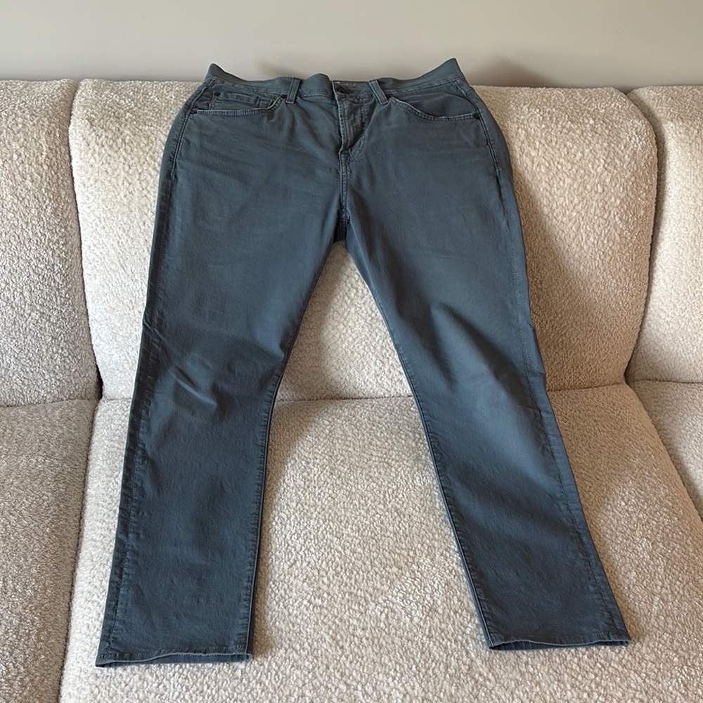 7 For All Mankind Blue-Gray Straight Leg Pants